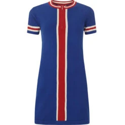 Aster 60s Mod Zip Neck Knit Dress Z -Fashion House Store madcap stripe zip dress sea front 90127.1661260964 2