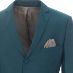 Mod Mohair Tonic Suit Jacket (Teal) -Fashion House Store madcap suit blazer teal detail 93674.1661264882