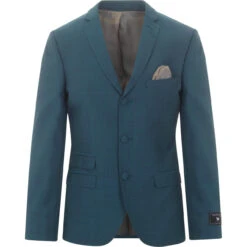 Mod Mohair Tonic Suit Jacket (Teal) -Fashion House Store madcap suit blazer teal front 89002.1661264879