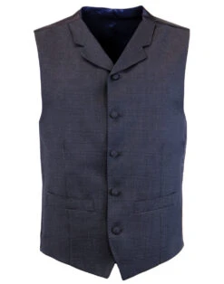 1960s Mod Check Lapel Waistcoat -Fashion House Store madcap suit waistcoat4 81563.1661271085