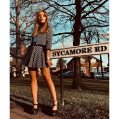 Ace Mod Op Art Pleated Tennis Skirt -Fashion House Store madcap womens bolero suit51 81436.1661268501