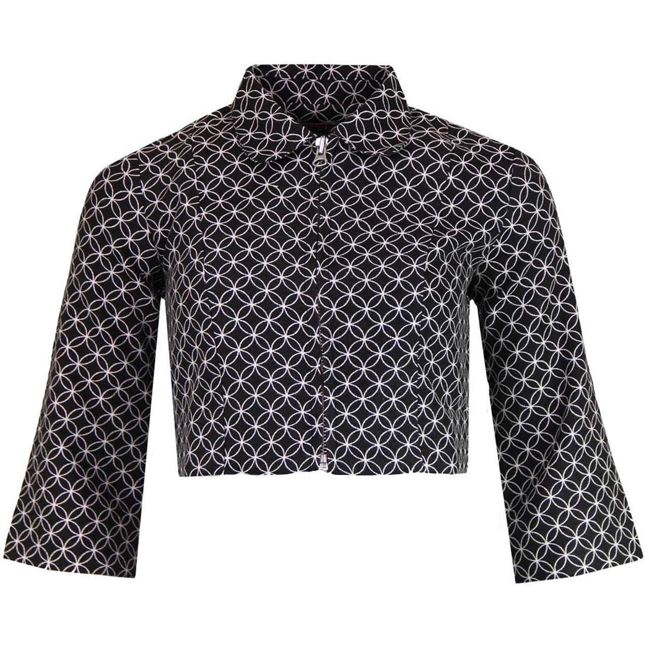 Ace 60s Flared Sleeve Bolero Jacket 5 Ace 60s Flared Sleeve Bolero Jacket - Image 3