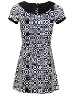 Dollierocker Op Art Mod Dress BLUE -Fashion House Store madcap england dollierocker dress opart2 32478.1679657180