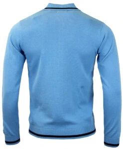 Marriott Suede Mod Polo Cardigan GO -Fashion House Store madcap england suede marriott blue1 13531.1661272860 1