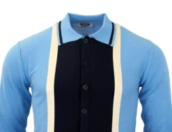 Marriott Suede Mod Polo Cardigan BG -Fashion House Store madcap england suede marriott blue3 20047.1661272861 4
