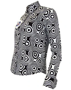 Venus 60s Mod Op Art Blouse 8 Venus 60s Mod Op Art Blouse -Fashion House Store madcap england womens op art shirt2 47902.1661272808