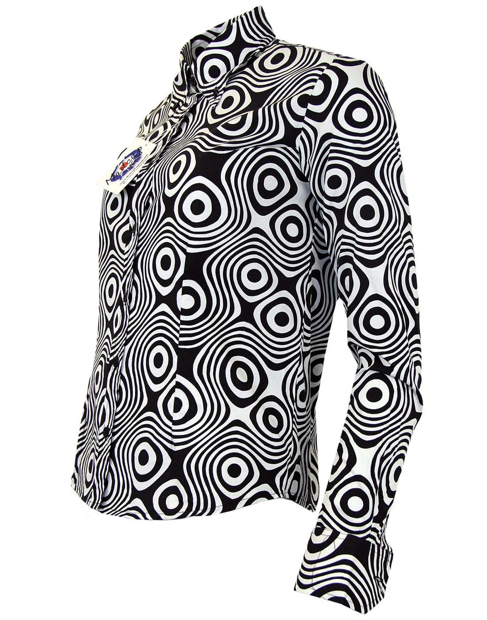 Venus 60s Mod Op Art Blouse 5 Venus 60s Mod Op Art Blouse - Image 3