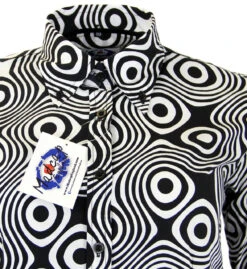 Venus 60s Mod Op Art Blouse 9 Venus 60s Mod Op Art Blouse -Fashion House Store madcap england womens op art shirt3 46995.1661272810