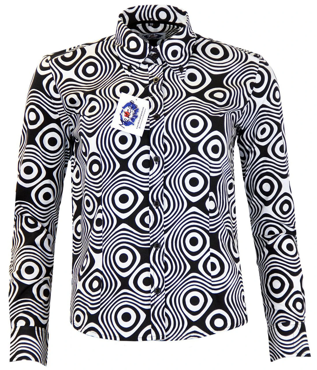 Venus 60s Mod Op Art Blouse 3 Venus 60s Mod Op Art Blouse