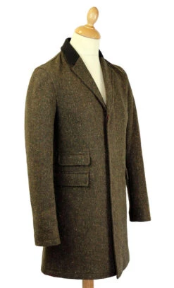 The Regent Mod Donegal Top Coat (G) -Fashion House Store madcap overcoat brown2 82825.1661273733
