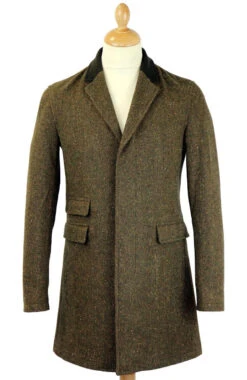 The Regent Mod Donegal Top Coat (G) -Fashion House Store madcap overcoat brown4 86223.1661273732