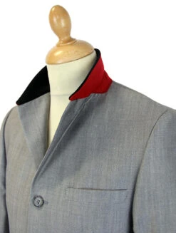 Fab 4 Button Mod Mohair Suit Jacket -Fashion House Store madcap silver mohair suit jacket3 34253.1661272977