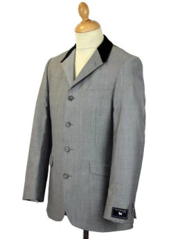 Fab 4 Button Mod Mohair Suit Jacket -Fashion House Store madcap silver mohair suit jacket6 56904.1661272973