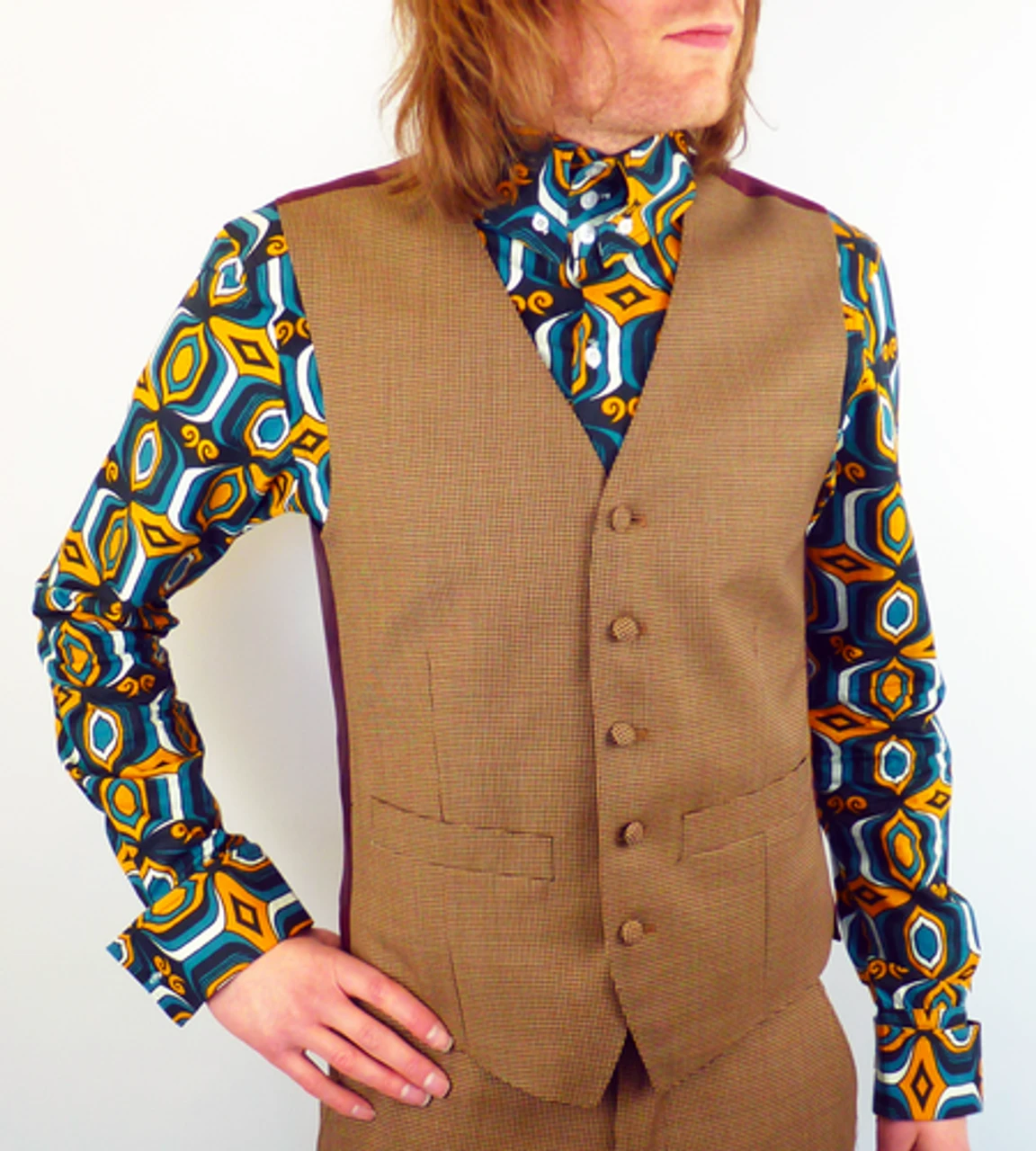 Tailored By Mod Dogtooth Waistcoat 8 Tailored By Mod Dogtooth Waistcoat - Image 6