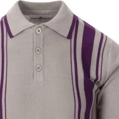 Aftermath 60s Mod Stripe Knit Polo -Fashion House Store madcapeng aftermath polo drizzle detail 53051.1661264299