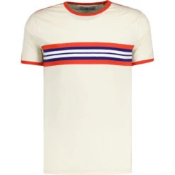 Cassette Retro 70s Stripe Tee (WA) -Fashion House Store madcapeng cassette tshirt white front 17694.1678373635
