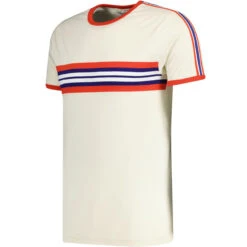 Cassette Retro 70s Stripe Tee (WA) -Fashion House Store madcapeng cassette tshirt white side 10517.1678373636