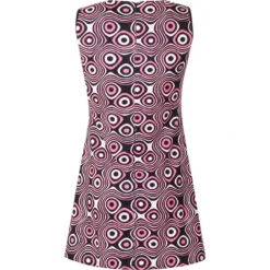 Lazy Daisy Retro Mod Op Art Dress P -Fashion House Store madcapeng daisy opart dres pink back 12371.1661263494