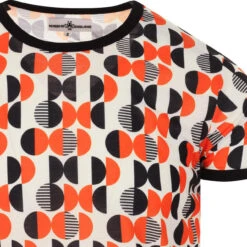 Eclipse Mono Abstract Circle Tee -Fashion House Store madcapeng geo pattern tshirt white detail 80393.1661262552