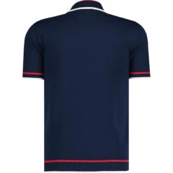 Ripley Grid Jacquard Turtleneck SW -Fashion House Store madcapeng jaquard turtleneck tshirt navy back 50271.1678197996