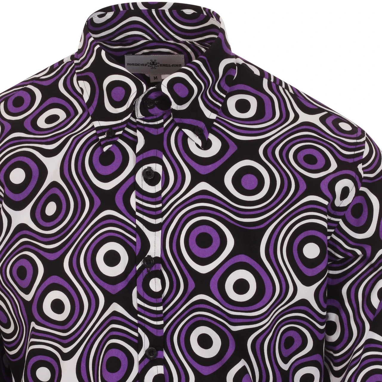 Trip Op Art Mod Big Collar Shirt 4 Trip Op Art Mod Big Collar Shirt - Image 2