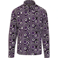 Trip Op Art Mod Big Collar Shirt BR -Fashion House Store madcapeng opart shirt lilac front 29904.1661262956 1
