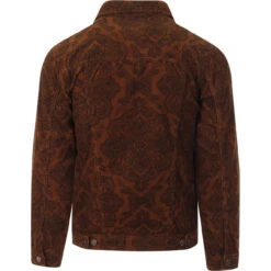 Woburn Paisley Cord Trucker Jacket -Fashion House Store madcapeng paisley cord trucker tan back 08291.1661264522