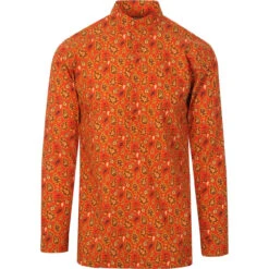 Surbahar Gold Paisley Kaftan Shirt -Fashion House Store madcapeng paisley kaftan orange front 70517.1661263226