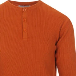 Caine Ribbed Grandad Top (HG) -Fashion House Store madcapeng ribbed long polo rust detail 33723.1661264057 3
