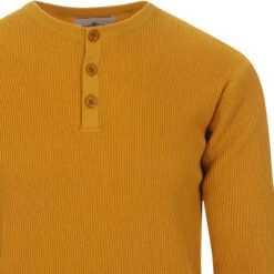 Caine Ribbed Grandad Top (Rosin) -Fashion House Store madcapeng ribbed long polo yellow detail 14076.1661264072 5