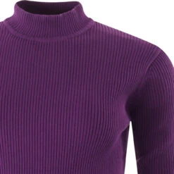 Brigitte Ribbed Turtleneck Top (MO) -Fashion House Store madcapeng ribbed turtleneck purple detail 83671.1661264118 2