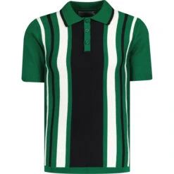 Folklore Mod Stripe Knit Polo RED -Fashion House Store madcapeng stripe polo tshirt green front 61805.1673453107 2