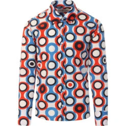 Trip Psych-Out Circle Mod Shirt B/R -Fashion House Store madcapeng trip shirt red front 92985.1661264574