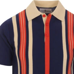 Farlowe Mod Stripe Knit Polo Top -Fashion House Store madcapeng vertical stipes polo blue detail 60127.1661263007 1