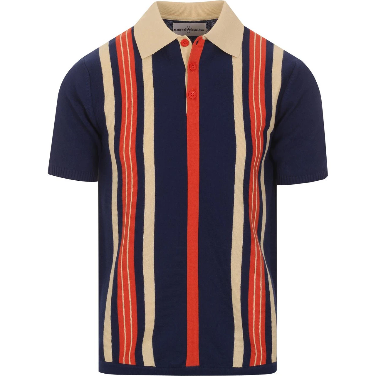 Farlowe Mod Stripe Knit Polo Top WS 16 Farlowe Mod Stripe Knit Polo Top WS - Image 14