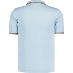 Empire Mod Big Collar Popcorn Waffle Polo In Black/Buckthorn -Fashion House Store madcapeng waffle knit polo tshirt sky back 70799.1676646673 3