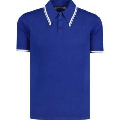 Empire Retro Popcorn Knit Polo (JR) -Fashion House Store madcapengland empire polo tshirt blue front 59924.1687256101