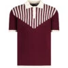 Firebird Mod Waffle Stripe Polo Z -Fashion House Store madcapengland firebird polo zinfandel front 79087.1687259718