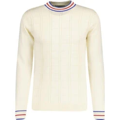 Moore MADCAP Turtleneck Pointelle Knit Jumper (WW) -Fashion House Store madcapengland turtleneck pointelle top white front 05677.1676646924 3