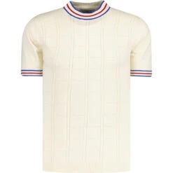 Wilson MADCAP Mod Turtleneck Pointelle Knit Top PB -Fashion House Store madcapengland vneck pointelle tshirt white front 65054.1676647000