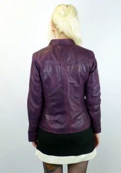 Casino Retro 70s Leather Jacket B -Fashion House Store retro womens leather jacket purple2 87335.1661338799