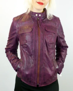 Casino Retro 70s Leather Jacket B -Fashion House Store retro womens leather jacket purple4 35320.1661338798