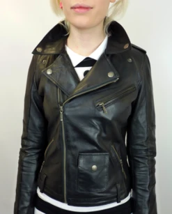 Lilly Retro Fifties Indie Leather Biker Jacket (B) -Fashion House Store womens retro leather jacket lily1 70155.1661338971
