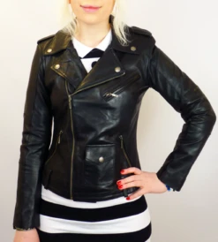 Lilly Retro Fifties Indie Leather Biker Jacket (B) -Fashion House Store womens retro leather jacket lily4 69632.1661338968